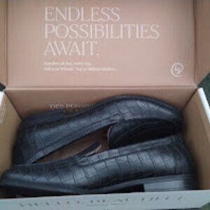 LifeStride Soft System Black Loafers 7W